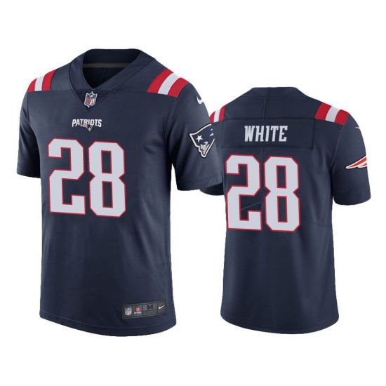 Men New England Patriots 28 James White Nike Navy Limited NFL Jersey